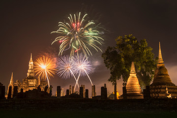 Canvas Print - ASIA THAILAND SUKHOTHAI LOY KRATHONG