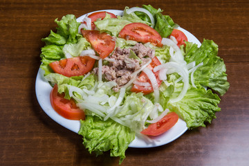 Canvas Print - Mix salad with tuna