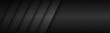 © kurkalukas - Abstract dark black and grey modern material header. Technology banner. Vector abstract widescreen background