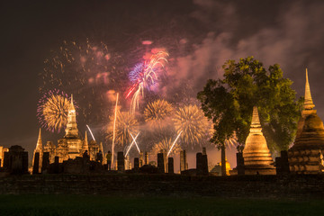 Canvas Print - ASIA THAILAND SUKHOTHAI LOY KRATHONG