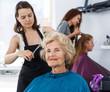 © JackF - Senior lady getting haircutting