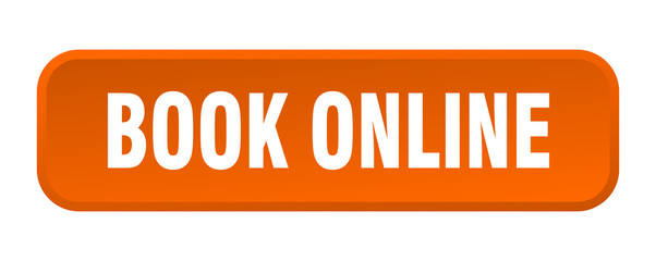 Wall Mural - book online button. book online square 3d push button