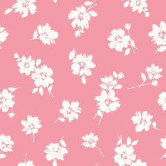 Wall Mural - Seamless pattern material of an abstract flower,