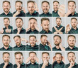 © Iurii - Set of handsome man with different emotions and gestures