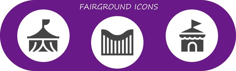 Poster - fairground icon set