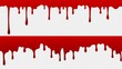 © MicroOne - Dripping blood pattern. Isolated flowing red paint with drops borders. Medicine, science vector seamless element. Blood splatter, sweet blob liquid illustration