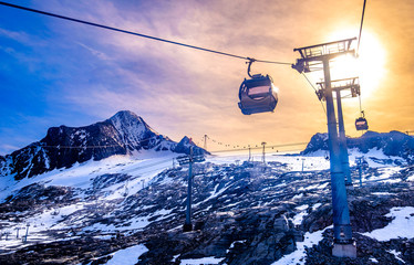 Canvas Print - view at the kitzsteinhorn mountain in austria