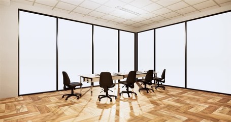 Wall Mural - Office business - beautiful boardroom meeting room and conference table, modern style. 3D rendering