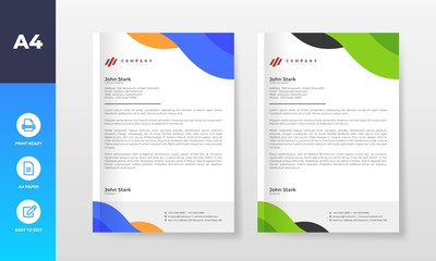 Colorful and Modern Business letter head templates for your project, Vector design illustration.