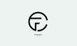 Alphabet letter icon logo FC or CF