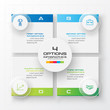 © GfxPapercut - Business infographics template 4 steps with square,Element for design invitations,Vector illustration.