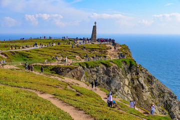 cape roca (cabo da roca), the westernmost point of europe in sintra, portugal