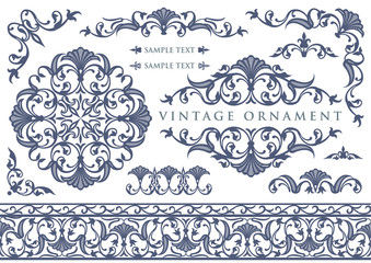 Wall Mural - set of decorative elements for design