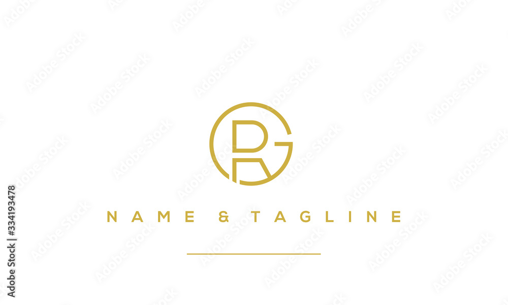 Alphabet letter icon logo GR or RG - obrazy, fototapety, plakaty 