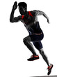 © snaptitude - young man athletics runner running sprinter sprinting isolated white background