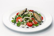 © Kamil - salad with egg on a plate on a white background