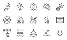 Set Of Washing Hands Vector Line Icons. Contains Such Icons As Coronavirus, Contactless Water Tap, Antiseptic, Washing Instruction, Hand Dryer, Soap And More. Editable Stroke. 32x32 Pixels.