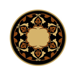 Wall Mural - ANCIENT ROUND SYMBOL OF BAROQUE AND ARAB STYLE