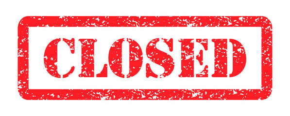 Closed the door icon isolated on white background. Market notice symbol