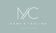 alphabet letter icon logo MC