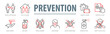 Coronavirus Prevention Vector Illustration Set