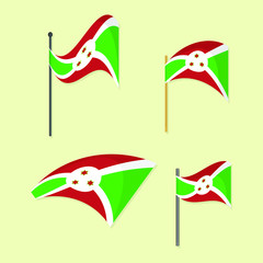 Wall Mural - Burundi national flag 