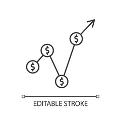 Canvas Print - Gross domestic product pixel perfect linear icon. Market value monetary measure. Thin line customizable illustration. Contour symbol. Vector isolated outline drawing. Editable stroke