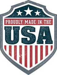 Made in USA Vintage Crest Stamp