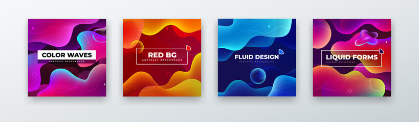 Wall Mural - liquid color background design. fluid gradient abstract shapes composition. futuristic design backgr