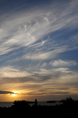 Poster - Sonnenuntergang in Neukaledonien (Île des Pins) - Sunset in New Caledonia (Île des Pins)