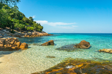 Wall Mural - Island with clean and clear water at Perhentian Island, Malaysia