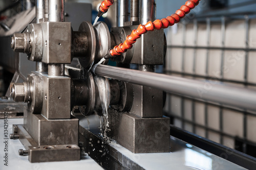 Metal rolling mill. Pipe production Poster Mural XXL