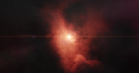 Wall Mural - central stars carved out a cavernous bowl-like cavity in the wall of a giant cloud nebula, ultraviol