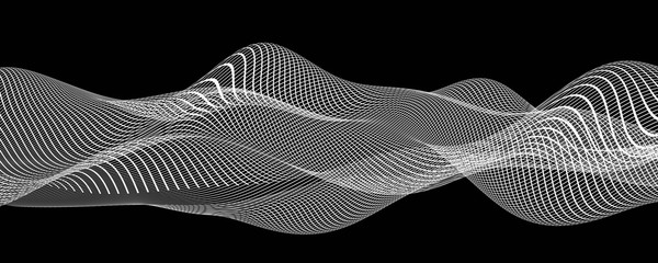 Data technology abstract modern futuristic white lines low poly shape wire mesh surface 3d illustration render