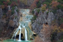 Beautiful Seventy-Seven Foot Turner Falls In The Heart Of The Arbuckle Mountains Just West Of Davis, Oklahoma.