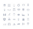 © M.Style - Set of Simple Icons of New York