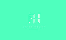 Alphabet Letter Icon Logo FH
