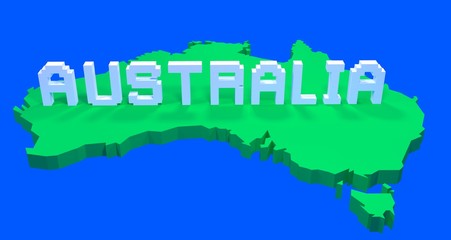 Australia Day Background 3D Rendering 