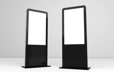 Wall Mural - digital signage led display mockup.