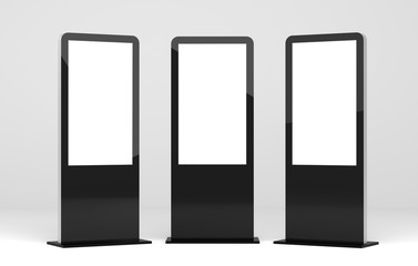 Wall Mural - digital signage led display mockup.