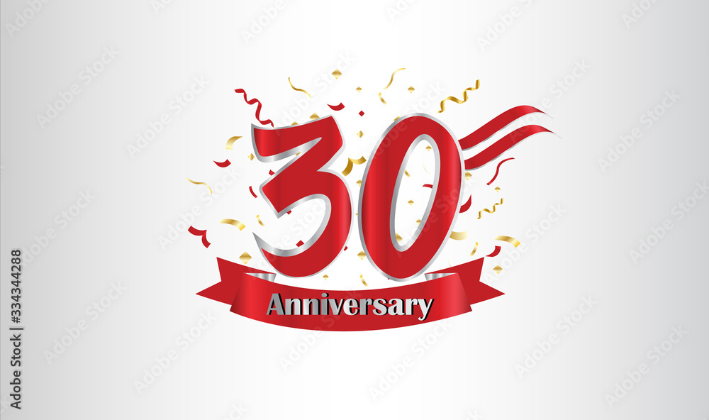 Anniversary celebration background. with the 30th number in gold and ...