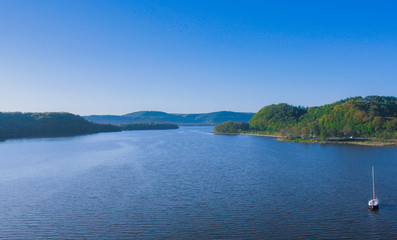 Naklejka na meble The lake on Hokkaido Japan In the quiet morning with blue water In front of a beautiful high mountain