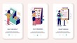 © Siberian Art - Self service mobile app onboarding screens vector template