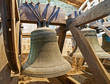 Large old bells in a church tower