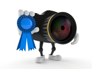 Canvas Print - Camera character with award ribbon