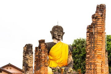 Ancient Ruin of Wat Pia Wat (16th century) Remaining from the war in Meuang Khoun Xieng Khouang Province, Laos