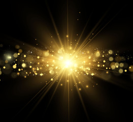 Wall Mural - beautiful sparks shine with special light. vector sparkles on a transparent background. christmas ab