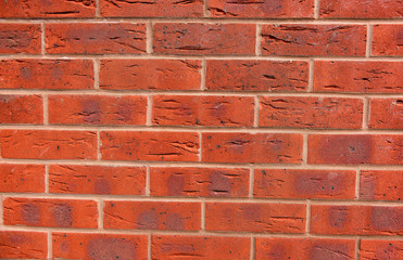 wall of red bricks texture