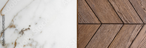 Cuadros en Lienzo Floor from natural materials, panorama
