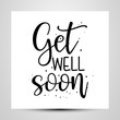 Get well soon - I will fight coronavirus STOP coronavirus (2019-ncov) - handwritten greeting card Awareness lettering phrase. Lettering for invitation and greeting card, prints and posters.